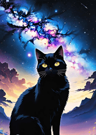 Night Moon Star Cat d45f8b