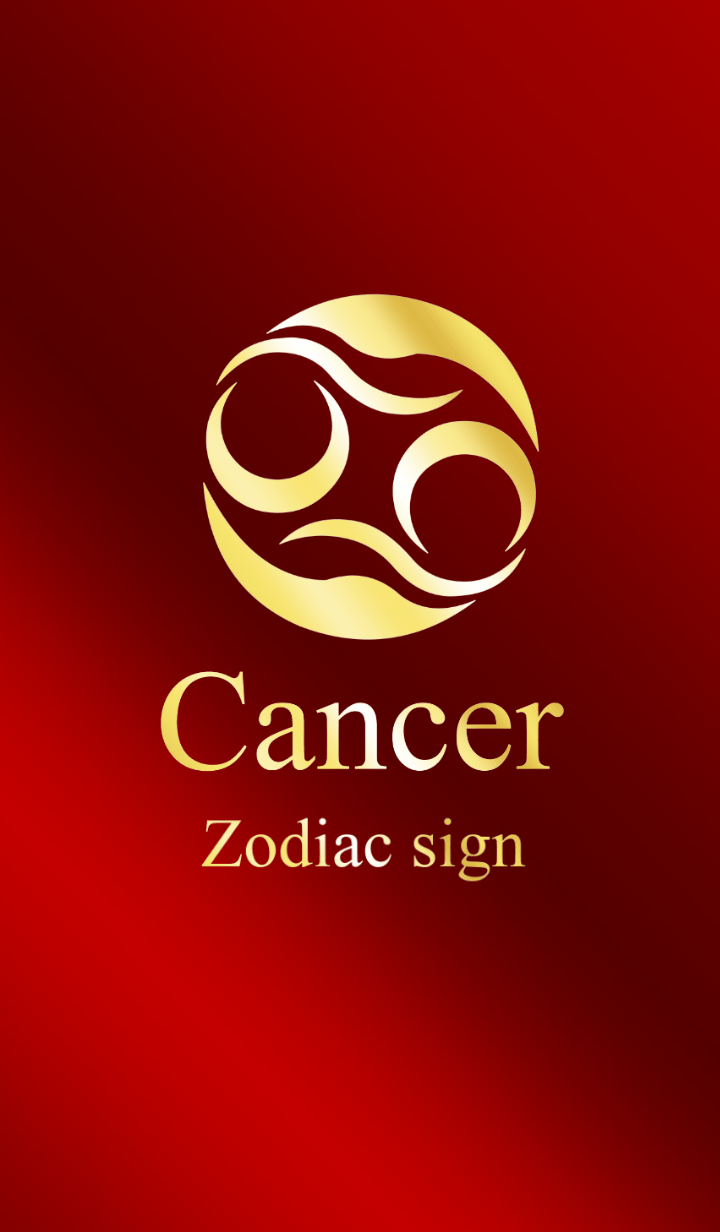 Line クリエイターズ着せかえ 蟹座 ゴールドレッド シンボルマーク