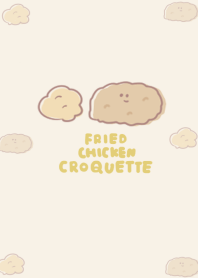 simple croquette Fried Chicken beige