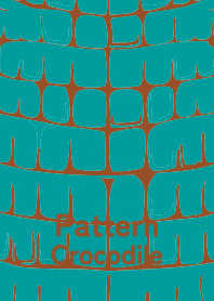 Pattern Crocodile Peacock Blue