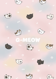 Q-meow3 - water color pink