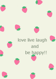 strawberry pattern / naturalgreen