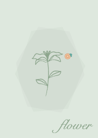 flower <Orange> green