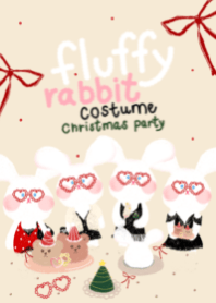 Fluffy rabbit costume Christmas party