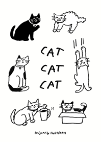 cat cat cat - white version