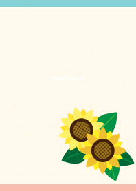 Summer sunflowers on P&B