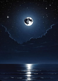 Starry sky by the sea 4D3A2c