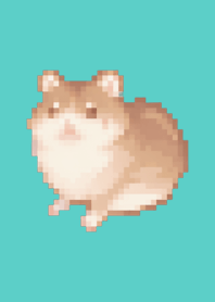 Hamster Pixel Art Theme  Green 10