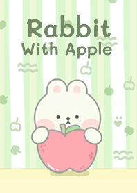 Rabbit with Red Apple!