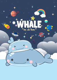Whale Cute Navy Blue