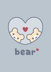 หมี หัวใจ [ความหมองคล้ำสีน้ำเงิน]