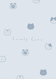 貓臉 / pale blue gray.