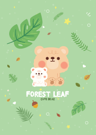 Teddy Bear Forest Leaf Kawaii