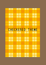 ORANGE CHECKERED THEME-BROWN