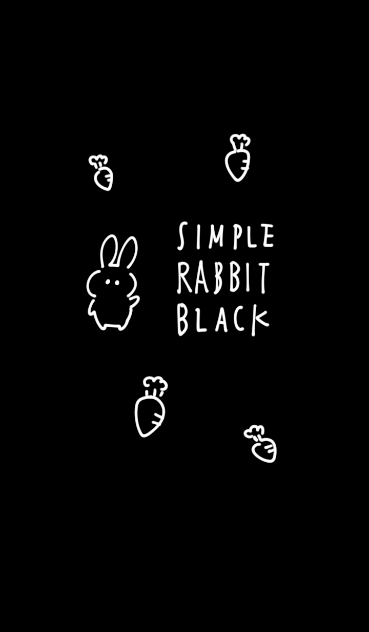 Simple rabbit black.