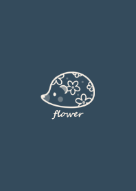 Hedgehog -flower- navy