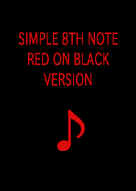 SIMPLE 8TH NOTE RED ON BLACK VERSION