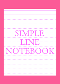 SIMPLE PINK LINE NOTEBOOKj-FLASHY PINK