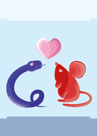 ekst blue(ヘビ)love red(ラット)