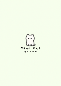 Mini White Cat Light Green