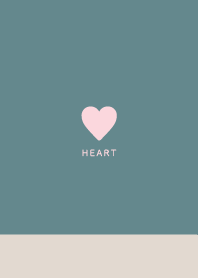 Simple Heart/ Beige&Pink /Ash Peacock