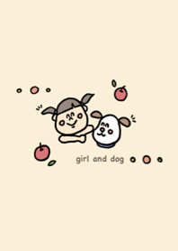 girl and dog