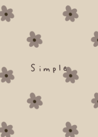 大人かわいいベージュとグレージュお花。