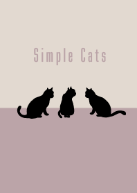 シンプルな猫:ピンクベージュ