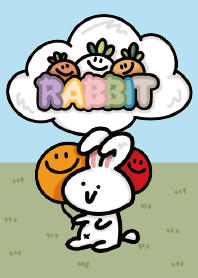 Happy changeable graffiti rabbit