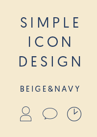 SIMPLE ICON DESIGN BEIGE&NAVY