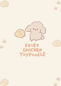 simple toy poodle Fried Chicken beige.