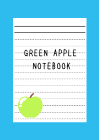 GREEN APPLE NOTEBOOK/BLUE/GREEN
