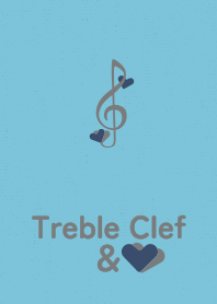 Treble Clef&heart water flow