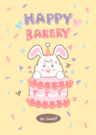 Happy bakery rabbit (yellow)