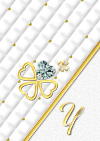 Initial"Y" 4月の誕生石ダイヤモンドと共に