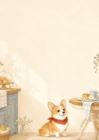 Scarlet Corgi Pear Scone Kitchen