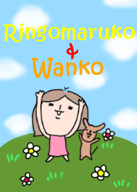 Cute girl and doggy (Picnic)