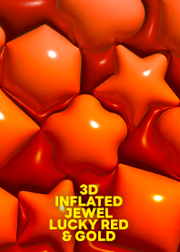 3D INFLATED JEWEL [LUCKY RED & GOLD]