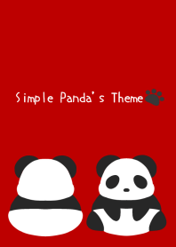 Simple Panda's Themej-RED-BEIGE