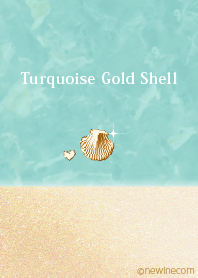 Turquoise Gold Shell