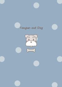 Tongue-out Schnauzer -smoky blue- 2