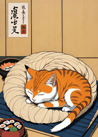 Ukiyo-e Meow Meow Cats c04fbd