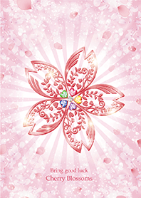 グングン運気UP✨桜と5色のパワーストーン