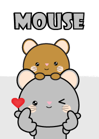 I Love Cute Mouse & Gray Mouse