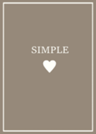 SIMPLE HEART =brown greige=
