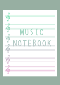GRADIENT MUSIC NOTEBOOK-DUSTY GREENj