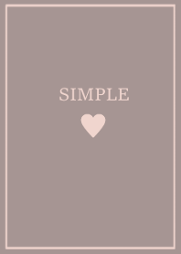 SIMPLE HEART -chocolate pink-