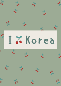 korean cherry-green beige-