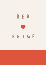 red and beige