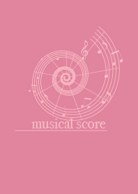 musicalscore Pale cherry pink